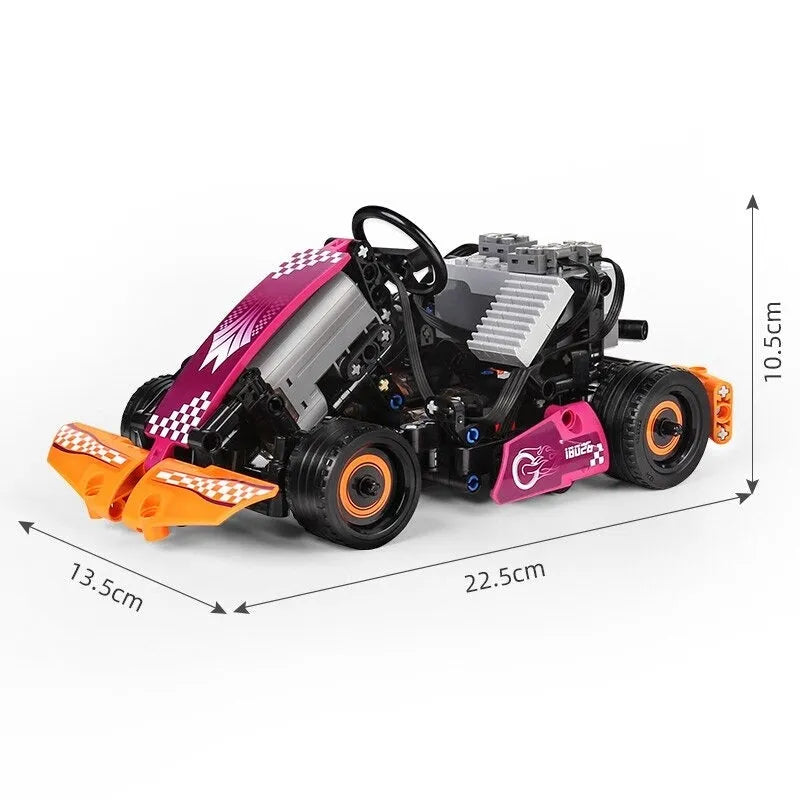 Mould King MOC Motorized Building Block Set: RC APP Go-Kart Racing Karting Car 18026