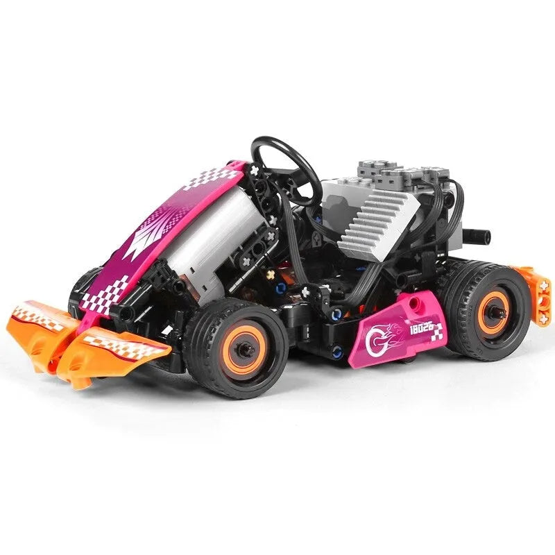 Mould King MOC Motorized Building Block Set: RC APP Go-Kart Racing Karting Car 18026
