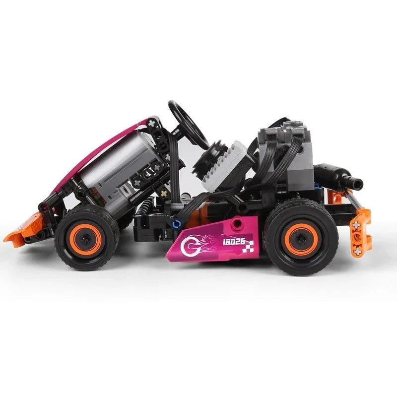 Mould King MOC Motorized Building Block Set: RC APP Go-Kart Racing Karting Car 18026