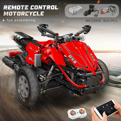 Mould King MOC Building Block Set: RC APP Monster Spider Motorcycle 23010, Model K23010