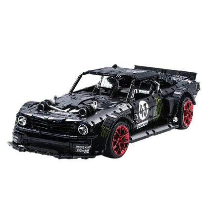 Mould King MOC Motorized Building Block Set: RC Classic Mustang Hoonicorn V2 Sports Car 13108, Model K13108PF