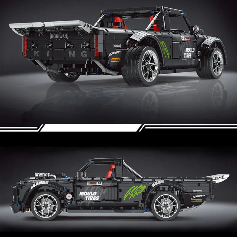 Mould King MOC Motorized Building Block Set: RC F-150 Hoonitruck Off-Road Pickup Truck 13082, Model K13082