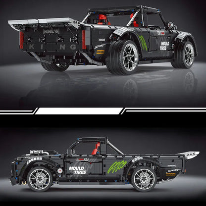 Mould King MOC Motorized Building Block Set: RC F-150 Hoonitruck Off-Road Pickup Truck 13082, Model K13082