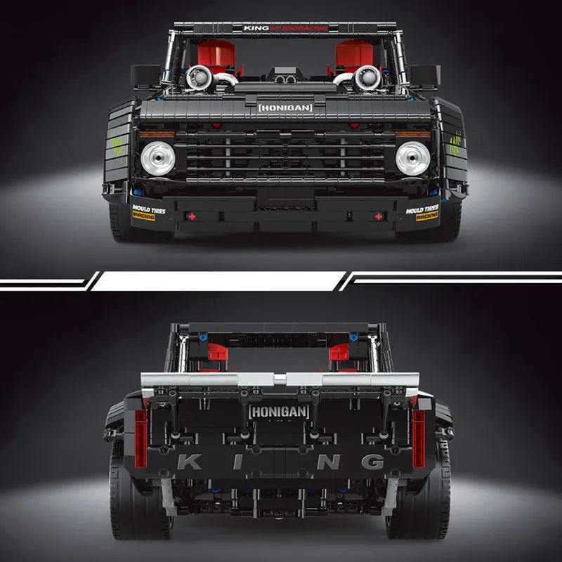 Mould King MOC Motorized Building Block Set: RC F-150 Hoonitruck Off-Road Pickup Truck 13082, Model K13082
