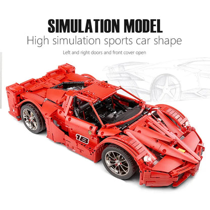 Mould King MOC Motorized Building Block Set: RC Ferrari FXX Sports Racing Car 13085, Model K13085