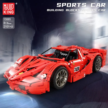 Mould King MOC Motorized Building Block Set: RC Ferrari FXX Sports Racing Car 13085, Model K13085
