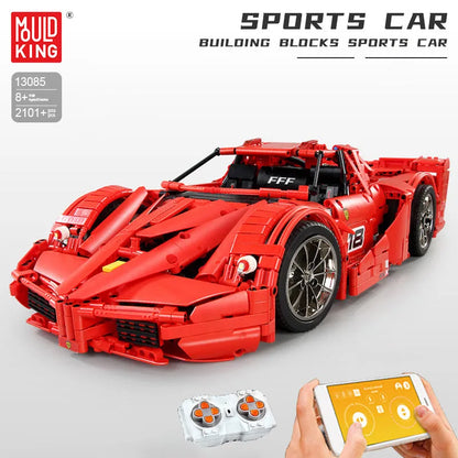 Mould King MOC Motorized Building Block Set: RC Ferrari FXX Sports Racing Car 13085, Model K13085