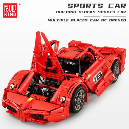 Mould King MOC Motorized Building Block Set: RC Ferrari FXX Sports Racing Car 13085, Model K13085