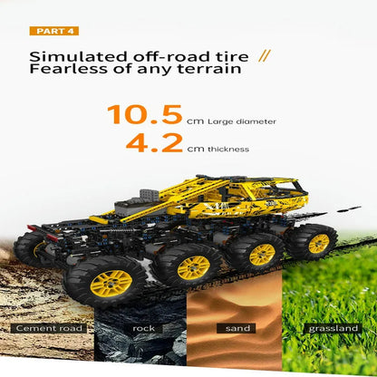 Mould King MOC Motorized Building Block Set: RC Heavy Firefox Climbing Truck 18031, Model K18031