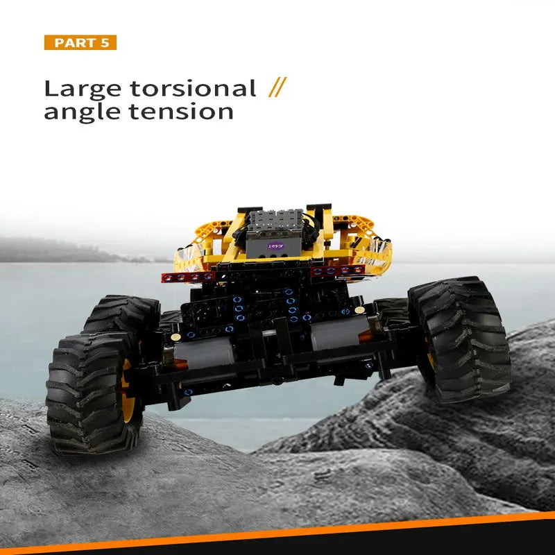 Mould King MOC Motorized Building Block Set: RC Heavy Firefox Climbing Truck 18031, Model K18031
