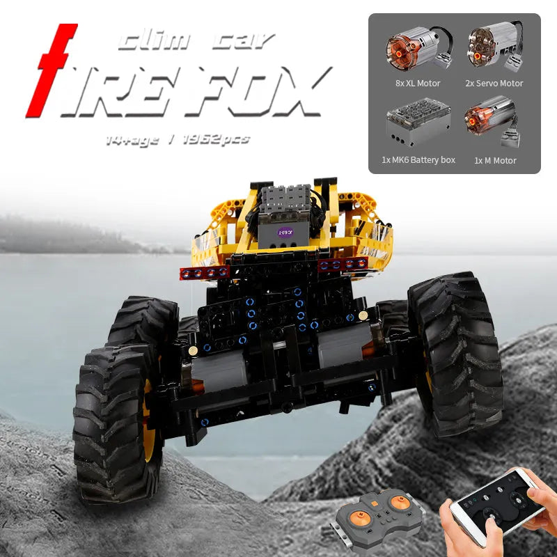 Mould King MOC Motorized Building Block Set: RC Heavy Firefox Climbing Truck 18031, Model K18031