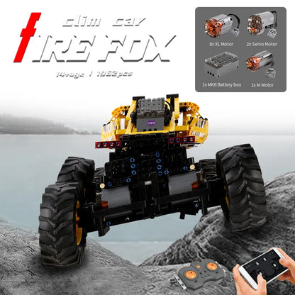 Mould King MOC Motorized Building Block Set: RC Heavy Firefox Climbing Truck 18031, Model K18031