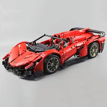 Mould King MOC Motorized Building Block Set: RC Lambo Roadster 13079 Super Racing Car