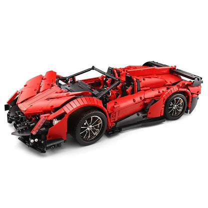 Mould King MOC Motorized Building Block Set: RC Lambo Roadster 13079 Super Racing Car