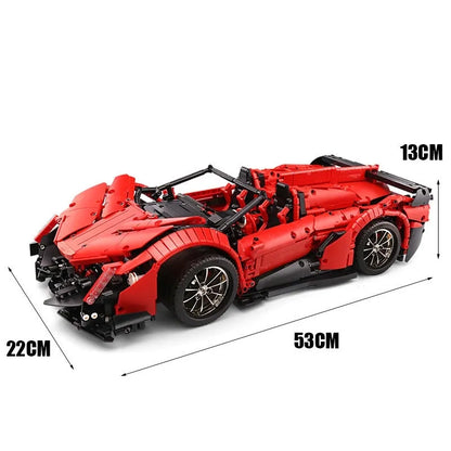 Mould King MOC Motorized Building Block Set: RC Lambo Roadster 13079 Super Racing Car
