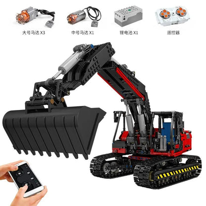 Mould King MOC Motorized Building Block Set: RC Link Belt 250 Excavator Truck 17033, Model K17033
