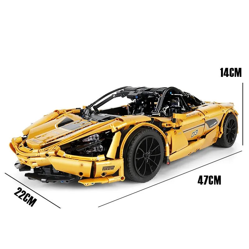 Mould King MOC Motorized Building Block Set: RC McLaren 720S Racing Super Car 13145S, Model 13145SPF