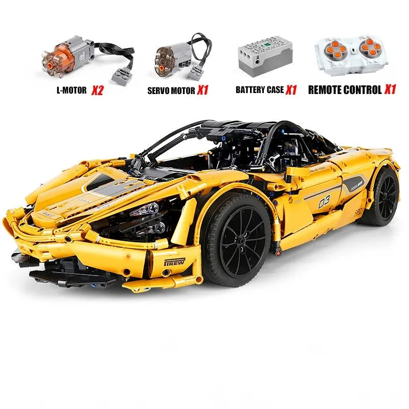 Mould King MOC Motorized Building Block Set: RC McLaren 720S Racing Super Car 13145S, Model 13145SPF