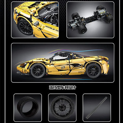 Mould King MOC Motorized Building Block Set: RC McLaren 720S Racing Super Car 13145S, Model 13145SPF