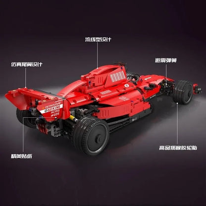 Mould King MOC Building Block Set: RC Motorized F1 Red Furious Racing Car 18024A