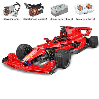 Mould King MOC Building Block Set: RC Motorized F1 Red Furious Racing Car 18024A