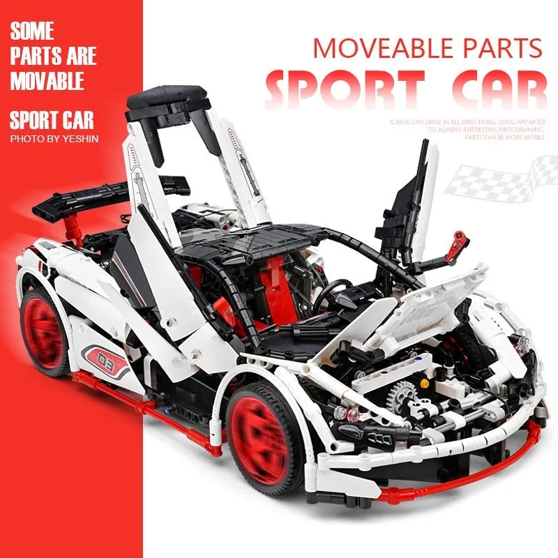 Mould King MOC Building Block Set: RC Motorized ICARUS Supercar Racing Cars 13067