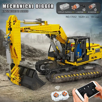 Mould King MOC Building Block Set: RC Motorized Link Belt 250 Excavator 17032