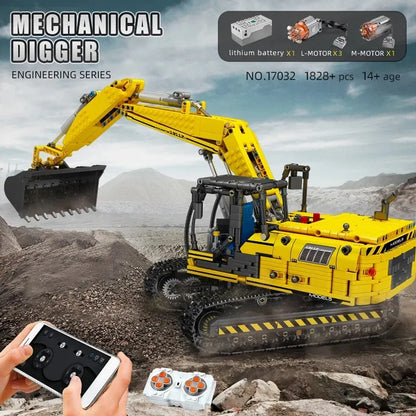 Mould King MOC Building Block Set: RC Motorized Link Belt 250 Excavator 17032