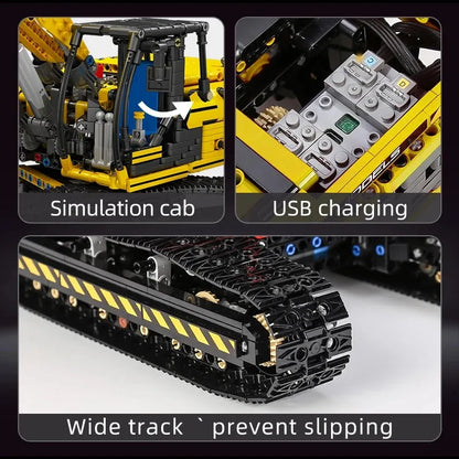 Mould King MOC Building Block Set: RC Motorized Link Belt 250 Excavator 17032