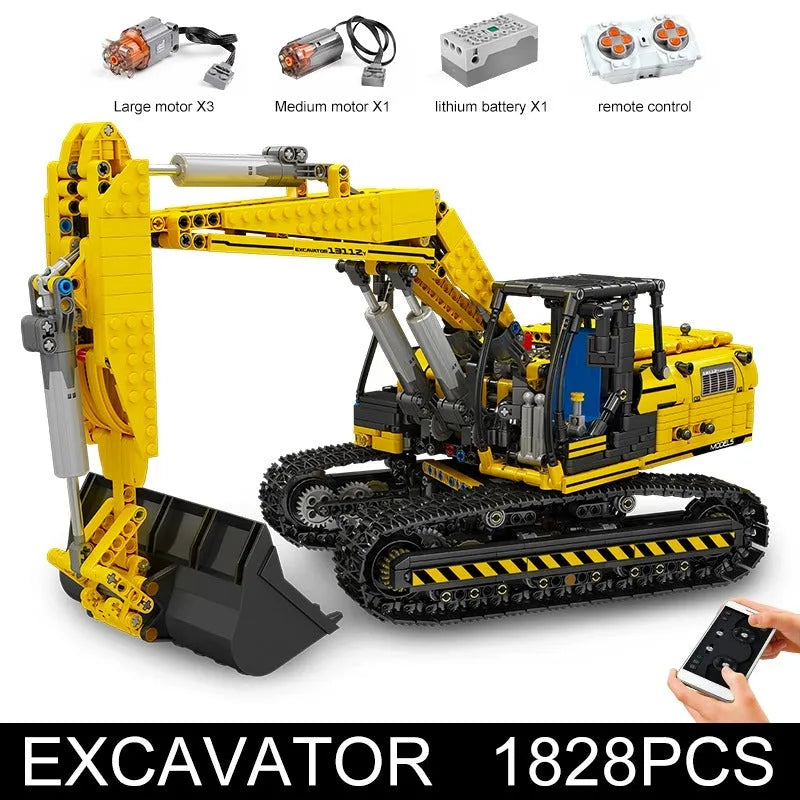 Mould King MOC Building Block Set: RC Motorized Link Belt 250 Excavator 17032