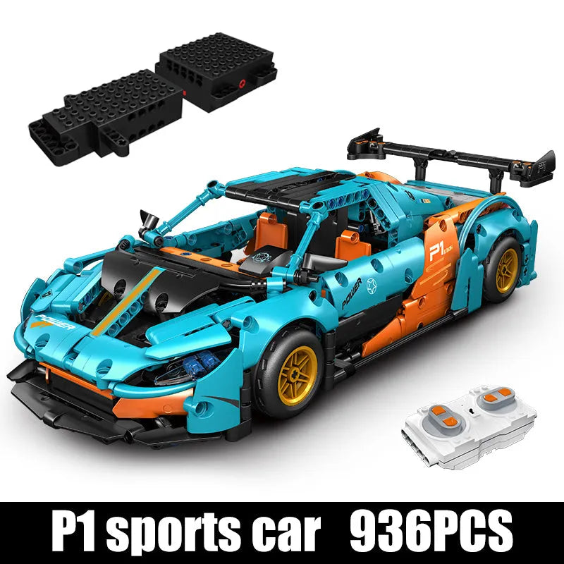 Mould King MOC Building Block Set: RC Motorized McLaren P1 Hyper Sports Car 13174, Model 13174PF
