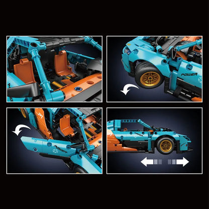 Mould King MOC Building Block Set: RC Motorized McLaren P1 Hyper Sports Car 13174, Model 13174PF
