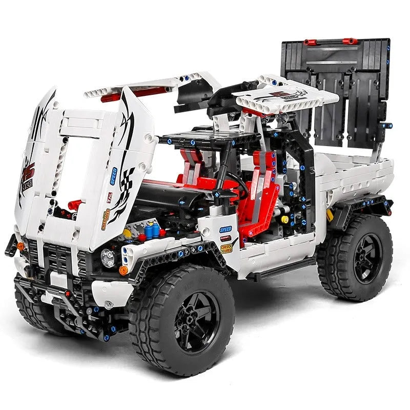 Mould King MOC Motorized Building Block Set: RC Tech Off-Road Pickup Truck Car 18005, Model K18005
