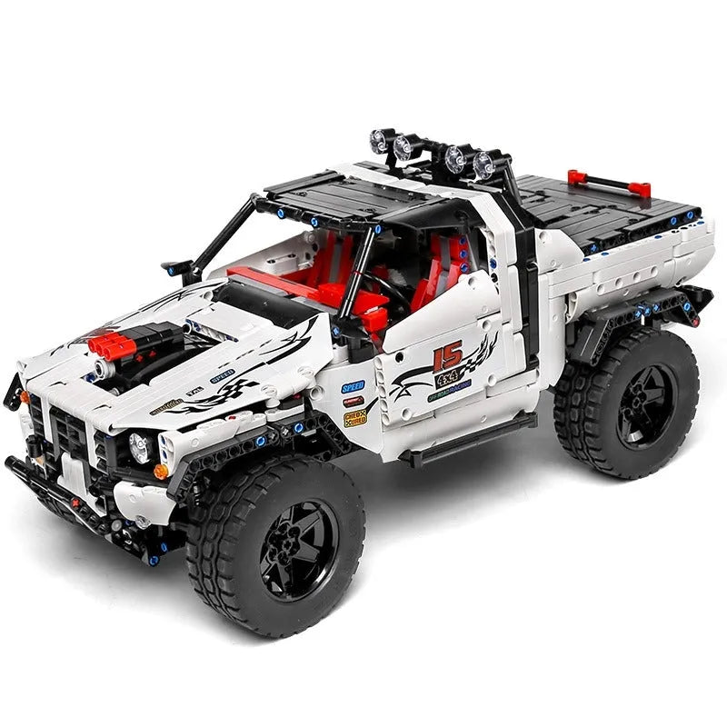 Mould King MOC Motorized Building Block Set: RC Tech Off-Road Pickup Truck Car 18005, Model K18005