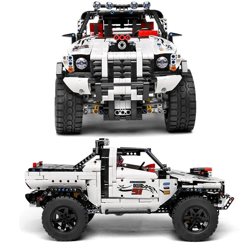 Mould King MOC Motorized Building Block Set: RC Tech Off-Road Pickup Truck Car 18005, Model K18005