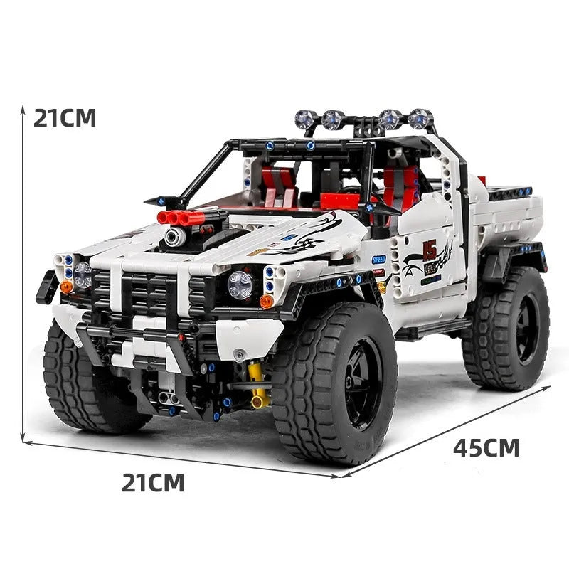 Mould King MOC Motorized Building Block Set: RC Tech Off-Road Pickup Truck Car 18005, Model K18005