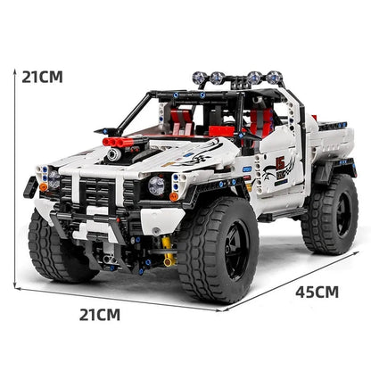 Mould King MOC Motorized Building Block Set: RC Tech Off-Road Pickup Truck Car 18005, Model K18005