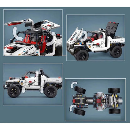 Mould King MOC Motorized Building Block Set: RC Tech Off-Road Pickup Truck Car 18005, Model K18005