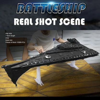 Mould King MOC Building Block Set: Star Wars Eclipse Class Dreadnought Ship, Model MK21004
