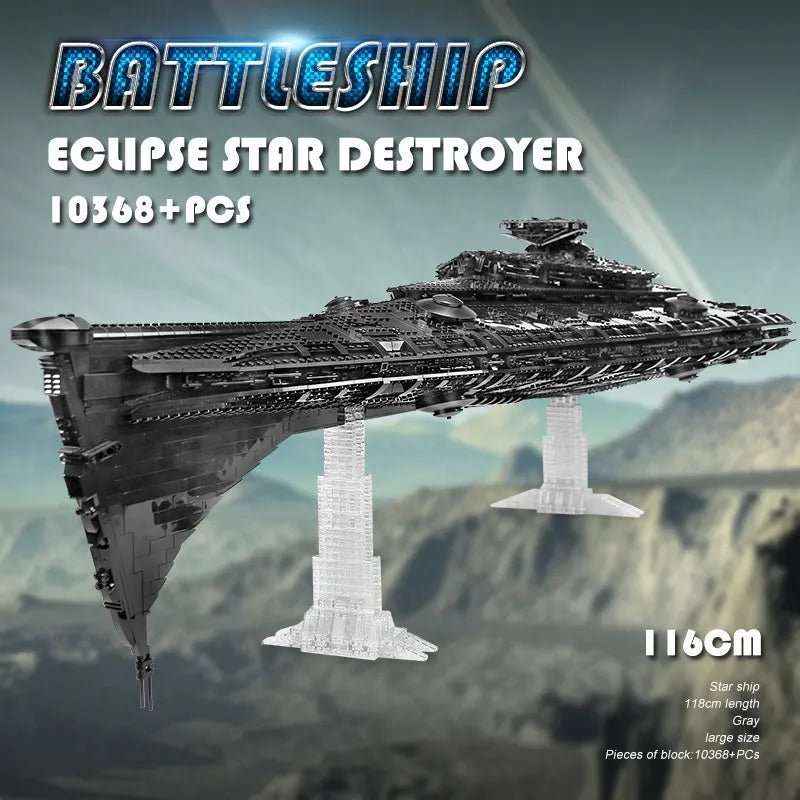 Mould King MOC Building Block Set: Star Wars Eclipse Class Dreadnought Ship, Model MK21004