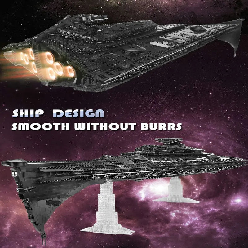 Mould King MOC Building Block Set: Star Wars Eclipse Class Dreadnought Ship, Model MK21004