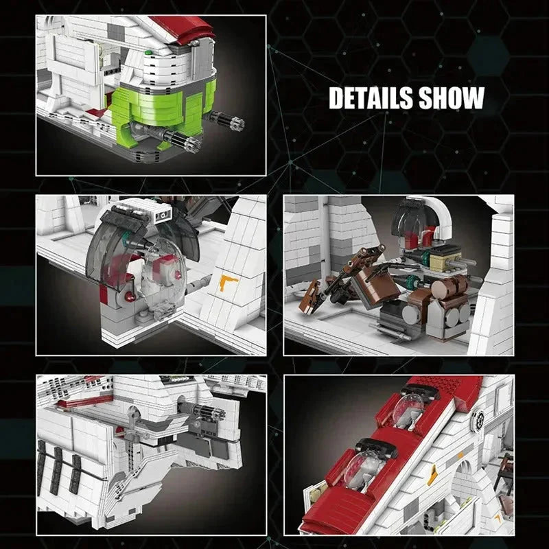 Mould King MOC Building Block Set: Star Wars UCS Republic Gunship Cruiser, Model 21066