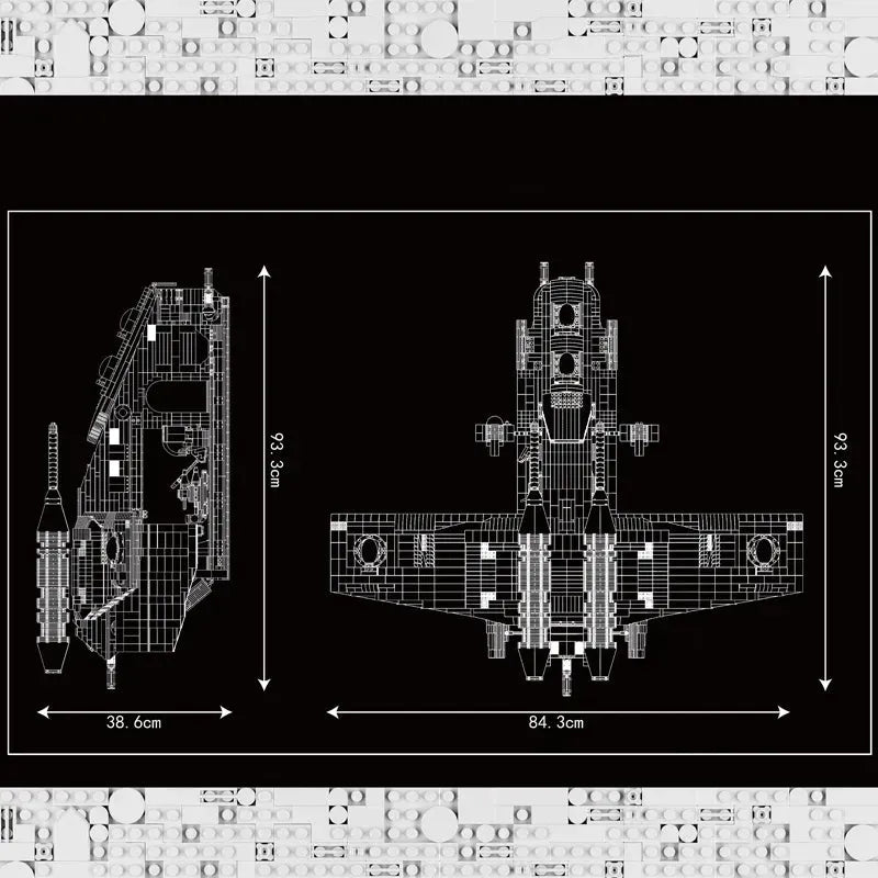 Mould King MOC Building Block Set: Star Wars UCS Republic Gunship Cruiser, Model K21066