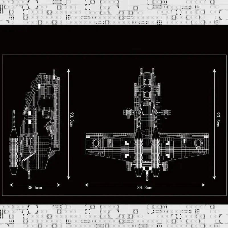 Mould King MOC Building Block Set: Star Wars UCS Republic Gunship Cruiser, Model 21066