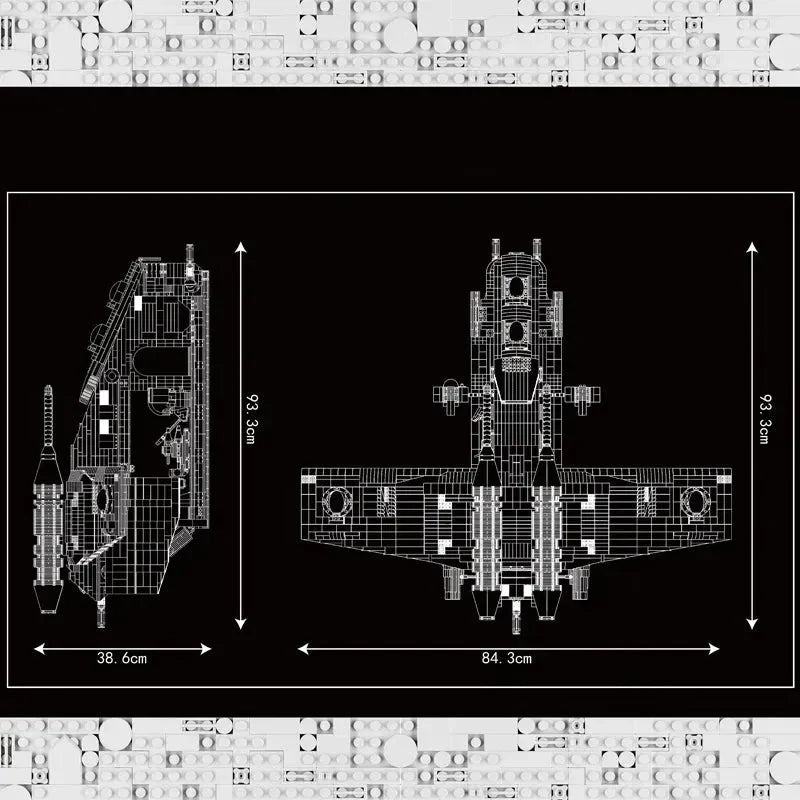 Mould King MOC Building Block Set: Star Wars UCS MOC Republic Gunship Cruiser, Model K21066