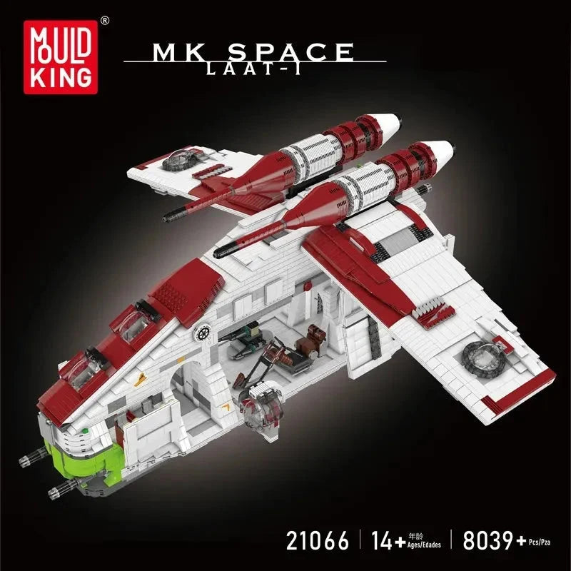 Mould King MOC Building Block Set: Star Wars UCS MOC Republic Gunship Cruiser, Model K21066