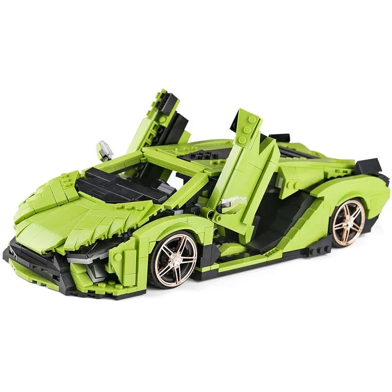 Mould King MOC Building Block Set: Super Sport Lambo Sian Racing Car 10011