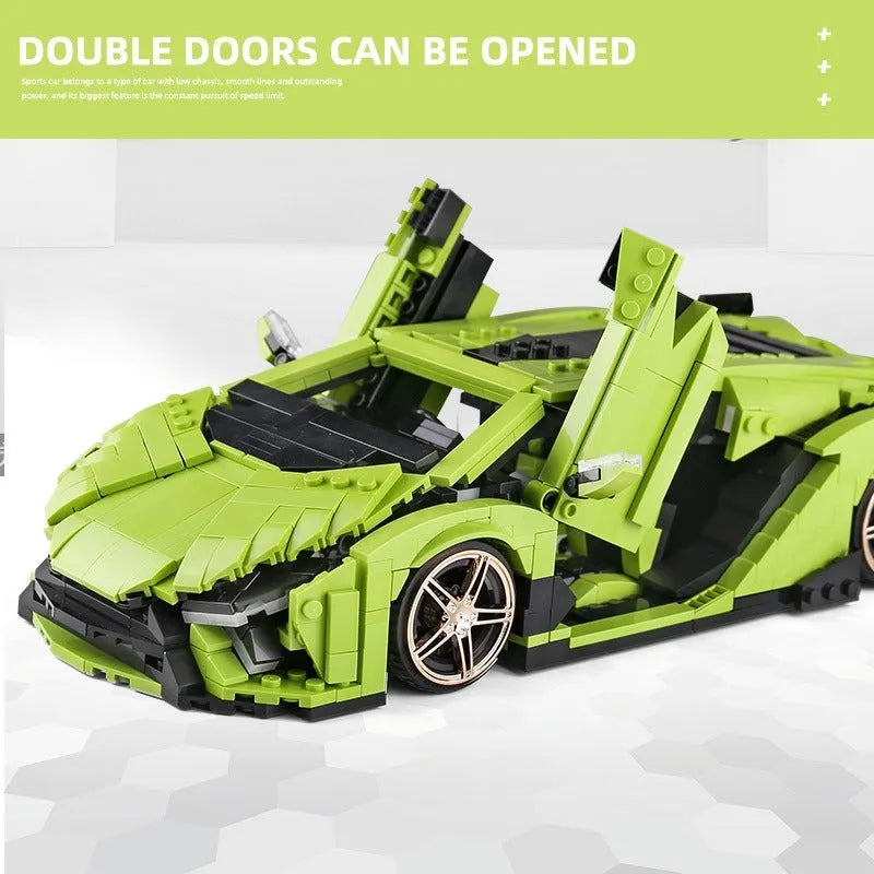 Mould King MOC Building Block Set: Super Sport Lambo Sian Racing Car 10011