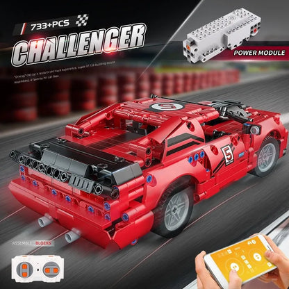 Mould King MOC Motorized Building Block Set: RC APP Challenger Racing Car 15017, Model K15017