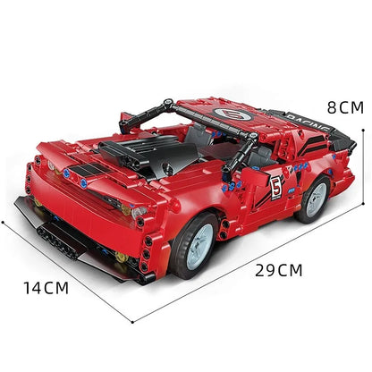 Mould King MOC Motorized Building Block Set: RC APP Challenger Racing Car 15017, Model K15017